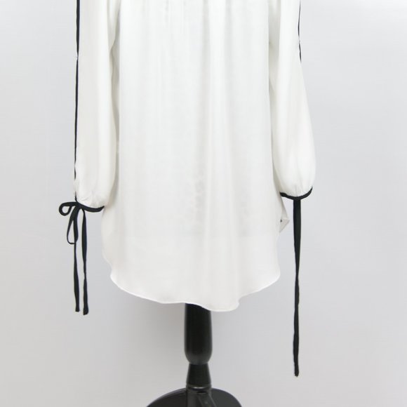 Spense Black White Blouse sz M - Picture 9 of 13